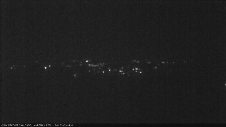 Lake Travis webcam, October 14, 2021 9:45 PM CT