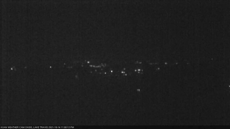 Lake Travis webcam, October 14, 2021 11:00 PM CT
