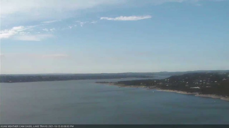 Lake Travis webcam, October 15, 2021 3:00 PM CT
