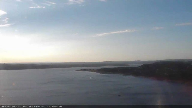 Lake Travis webcam, October 15, 2021 6:00 PM CT
