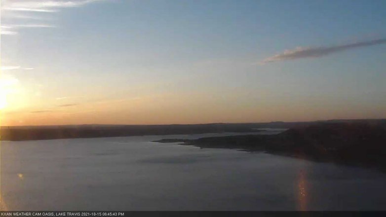 Lake Travis webcam, October 15, 2021 6:45 PM CT