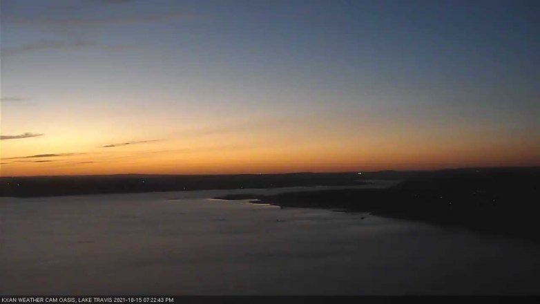 Lake Travis webcam, October 15, 2021 7:25 PM CT