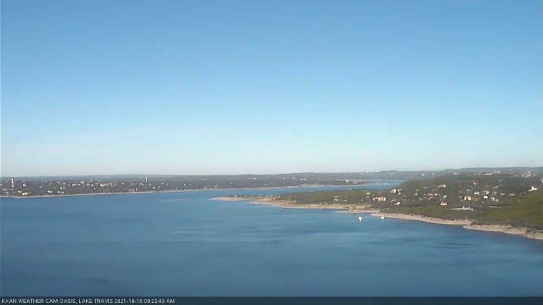 Lake Travis webcam, October 16, 2021 9:25 AM CT