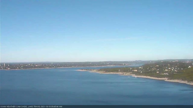 Lake Travis webcam, October 16, 2021 9:45 AM CT