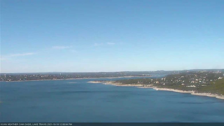 Lake Travis webcam, October 16, 2021 12:00 PM CT