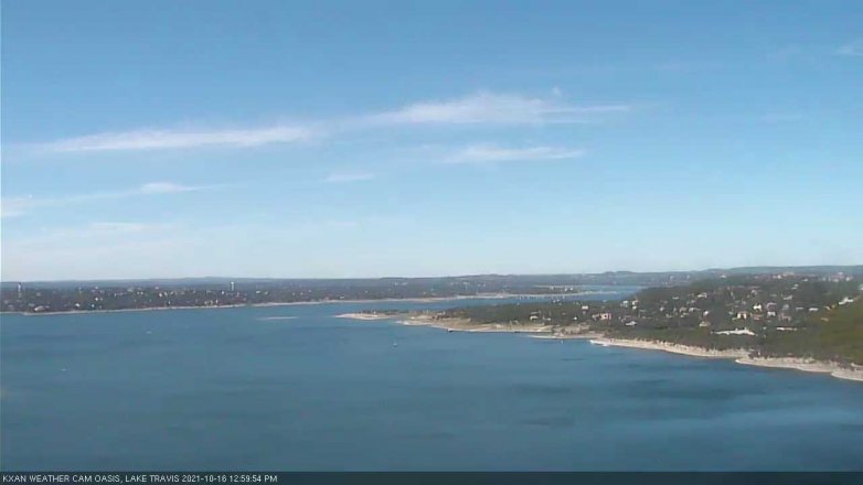 Lake Travis webcam, October 16, 2021 1:00 PM CT