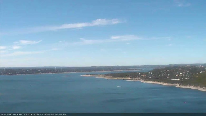 Lake Travis webcam, October 16, 2021 1:45 PM CT