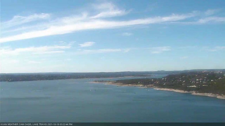 Lake Travis webcam, October 16, 2021 3:25 PM CT