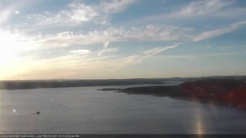 Lake Travis webcam, October 16, 2021 6:25 PM CT
