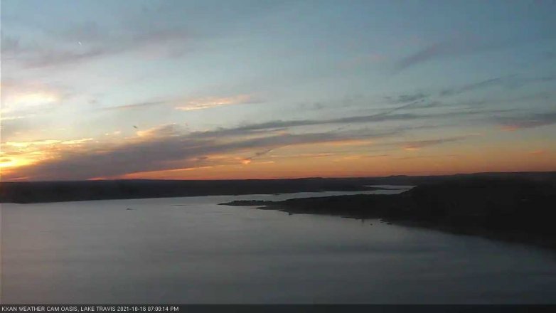 Lake Travis webcam, October 16, 2021 7:00 PM CT
