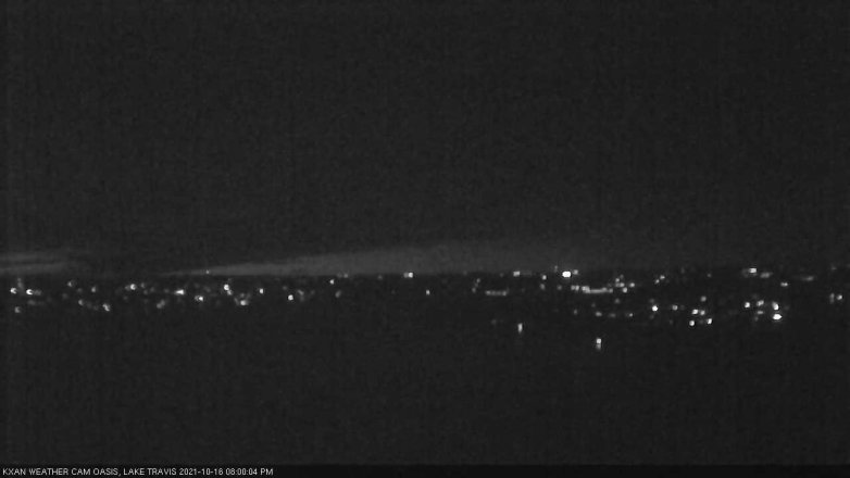 Lake Travis webcam, October 16, 2021 8:00 PM CT