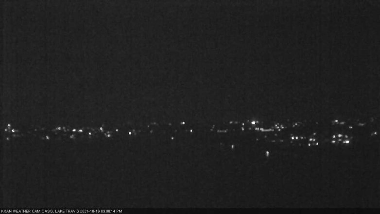Lake Travis webcam, October 16, 2021 9:00 PM CT