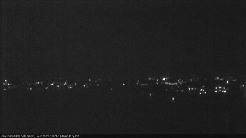 Lake Travis webcam, October 16, 2021 9:45 PM CT