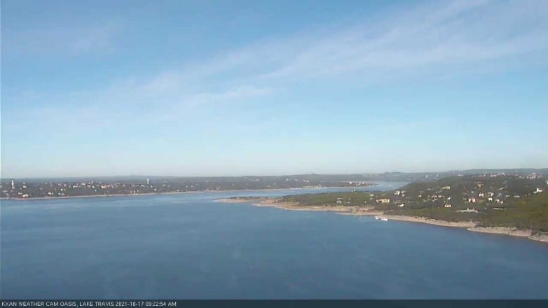 Lake Travis webcam, October 17, 2021 9:25 AM CT