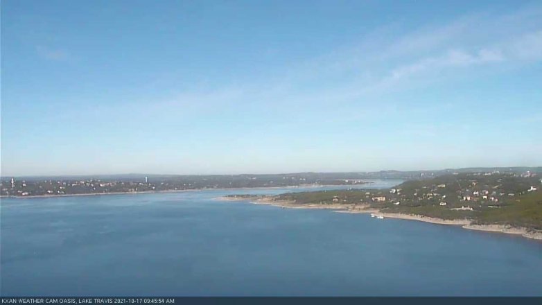 Lake Travis webcam, October 17, 2021 9:45 AM CT