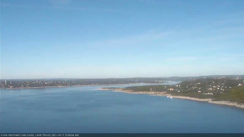 Lake Travis webcam, October 17, 2021 10:00 AM CT
