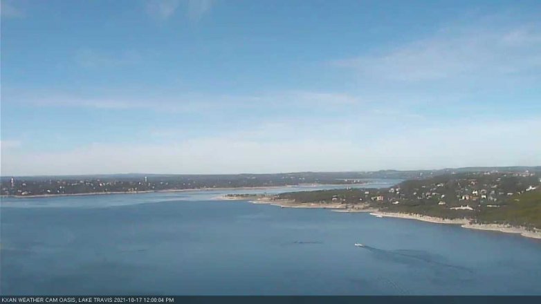 Lake Travis webcam, October 17, 2021 12:00 PM CT