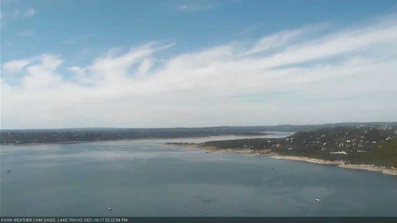 Lake Travis webcam, October 17, 2021 2:25 PM CT