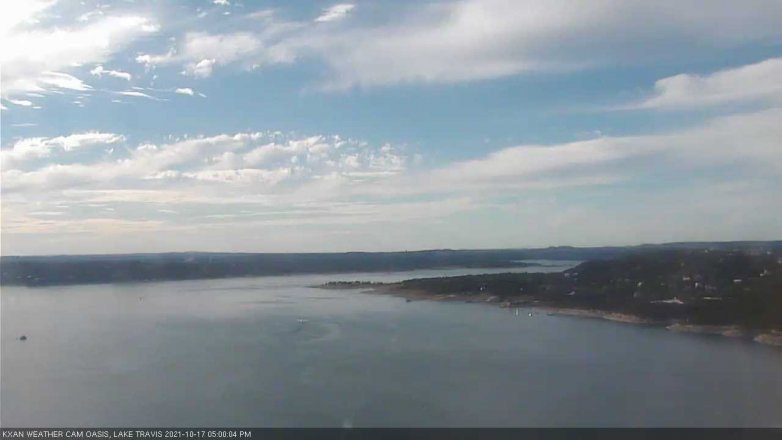 Lake Travis webcam, October 17, 2021 5:00 PM CT