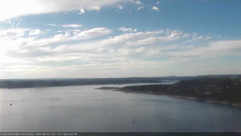 Lake Travis webcam, October 17, 2021 5:25 PM CT