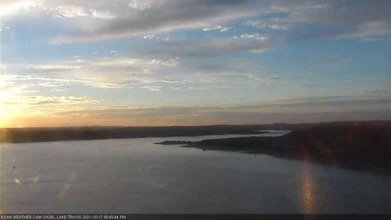 Lake Travis webcam, October 17, 2021 6:45 PM CT