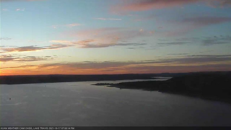 Lake Travis webcam, October 17, 2021 7:00 PM CT