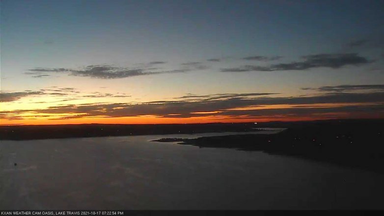 Lake Travis webcam, October 17, 2021 7:25 PM CT