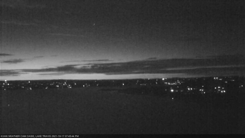 Lake Travis webcam, October 17, 2021 7:45 PM CT