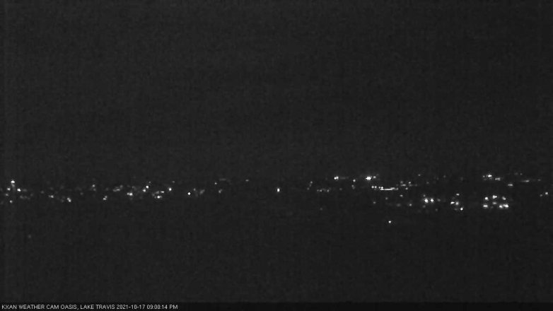 Lake Travis webcam, October 17, 2021 9:00 PM CT