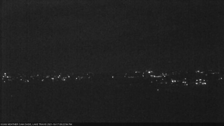 Lake Travis webcam, October 17, 2021 9:25 PM CT