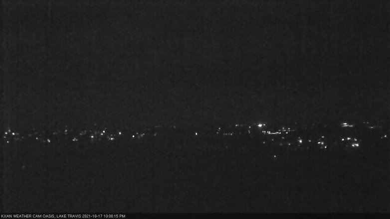 Lake Travis webcam, October 17, 2021 10:00 PM CT