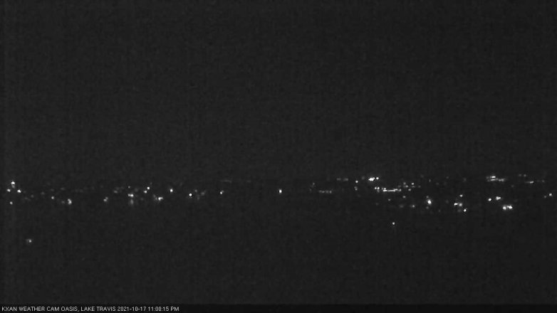 Lake Travis webcam, October 17, 2021 11:00 PM CT
