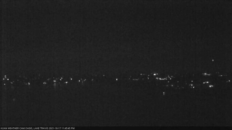 Lake Travis webcam, October 17, 2021 11:45 PM CT