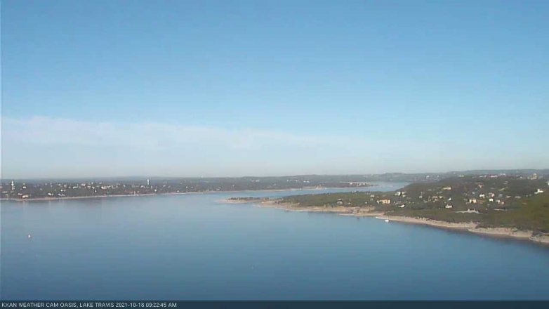 Lake Travis webcam, October 18, 2021 9:25 AM CT