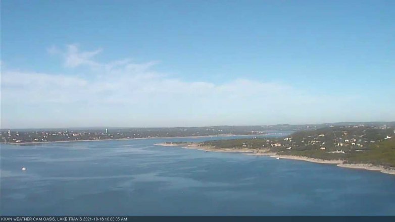 Lake Travis webcam, October 18, 2021 10:00 AM CT