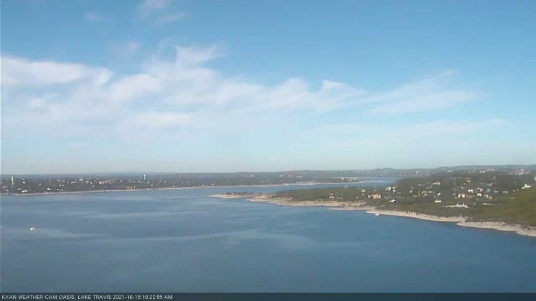 Lake Travis webcam, October 18, 2021 10:25 AM CT