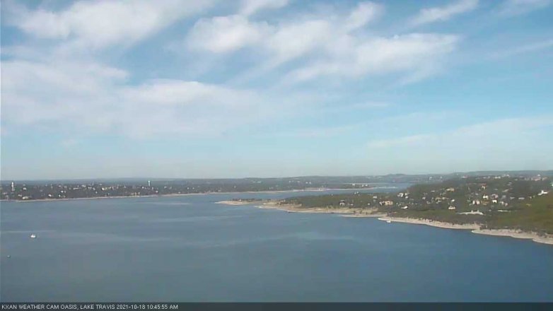 Lake Travis webcam, October 18, 2021 10:45 AM CT