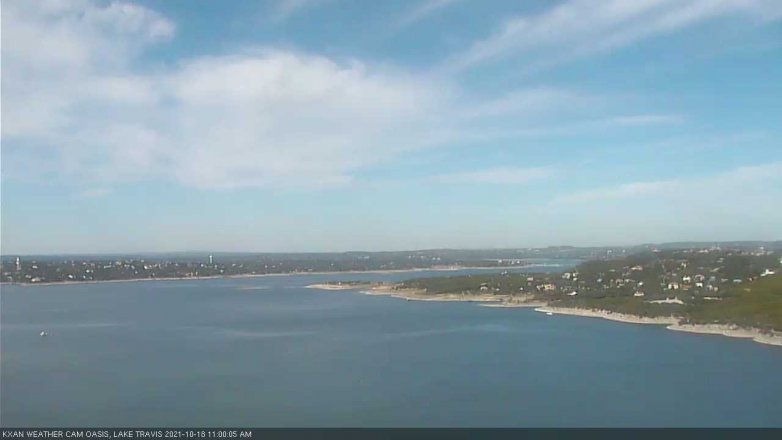 Lake Travis webcam, October 18, 2021 11:00 AM CT