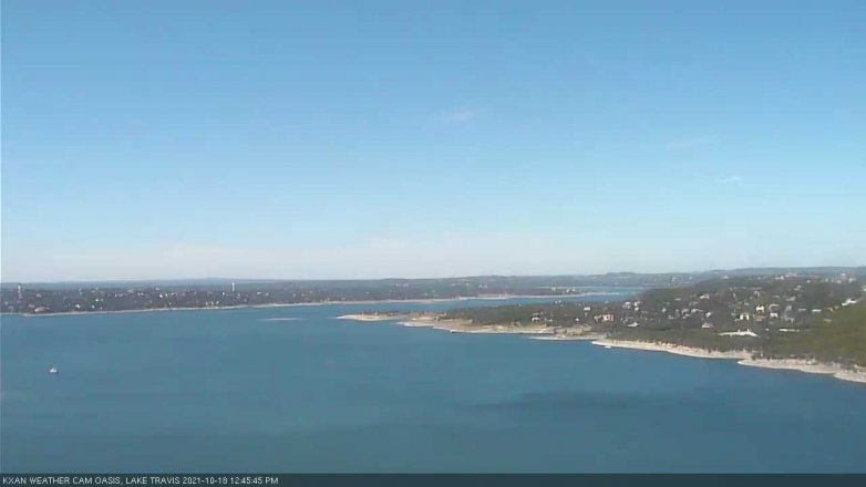 Lake Travis webcam, October 18, 2021 12:45 PM CT
