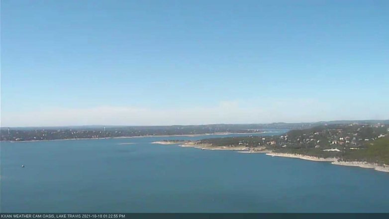 Lake Travis webcam, October 18, 2021 1:25 PM CT