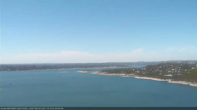Lake Travis webcam, October 18, 2021 1:45 PM CT