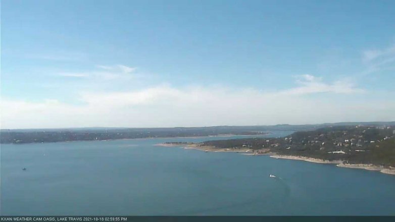 Lake Travis webcam, October 18, 2021 3:00 PM CT