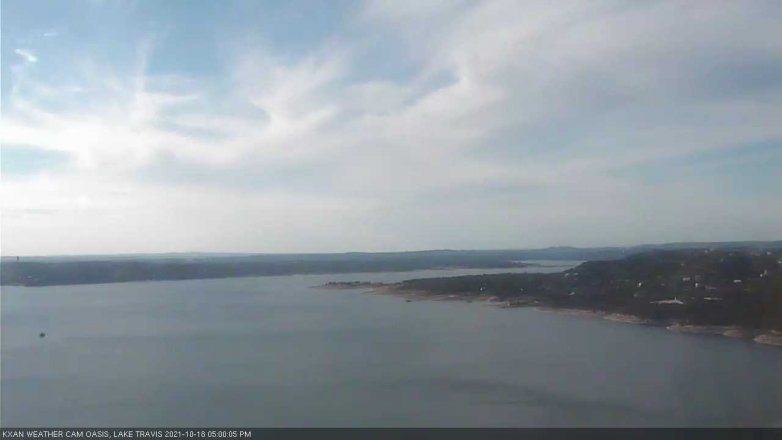 Lake Travis webcam, October 18, 2021 5:00 PM CT