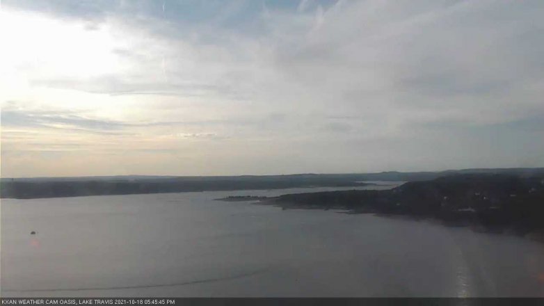 Lake Travis webcam, October 18, 2021 5:45 PM CT