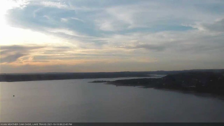 Lake Travis webcam, October 18, 2021 6:25 PM CT