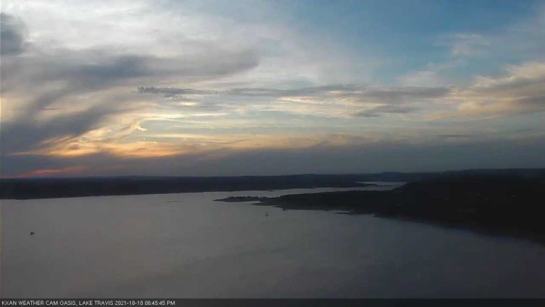 Lake Travis webcam, October 18, 2021 6:45 PM CT