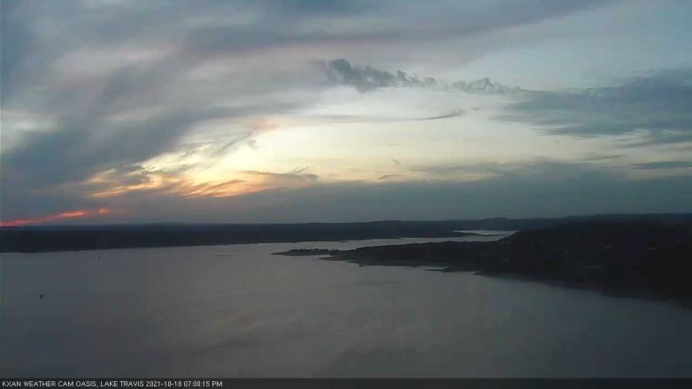 Lake Travis webcam, October 18, 2021 7:00 PM CT