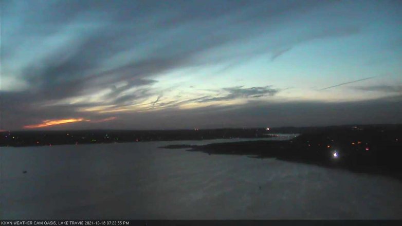 Lake Travis webcam, October 18, 2021 7:25 PM CT