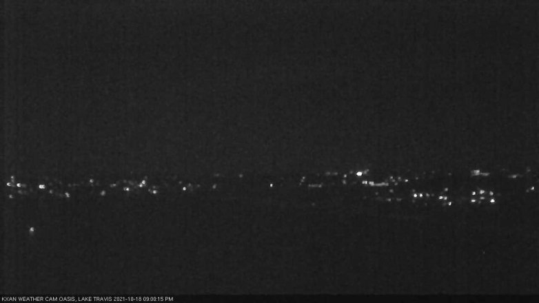 Lake Travis webcam, October 18, 2021 9:00 PM CT