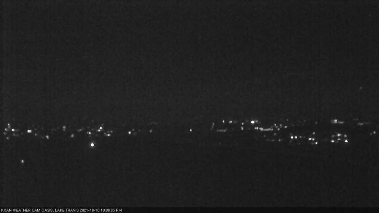 Lake Travis webcam, October 18, 2021 10:00 PM CT